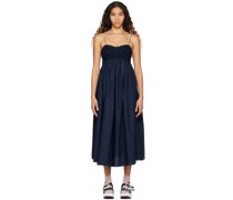 Navy Heather Midi Dress