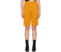 Orange Pinched Seam Shorts