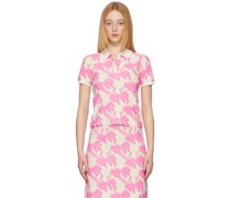 Pink & Beige Contender Mid-Length Skirt