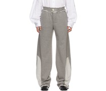 Gray Raw Edge Lounge Pants