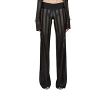 SSENSE Exclusive Black Perforated Trousers