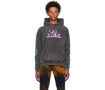 Gray Psychedelic Party Hoodie