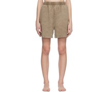 Taupe Boyfriend Fleece Shorts
