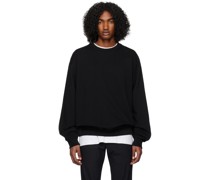 Black Midweight Relaxed Sweatshirt