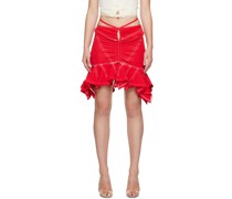 SSENSE Exclusive Red Soiree Ruffle Mini Skirt