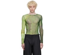 Green Gradient Long Sleeve T-Shirt