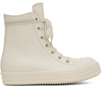 White Leather High Sneakers