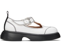 White Everyday Buckle Mary Jane Loafers