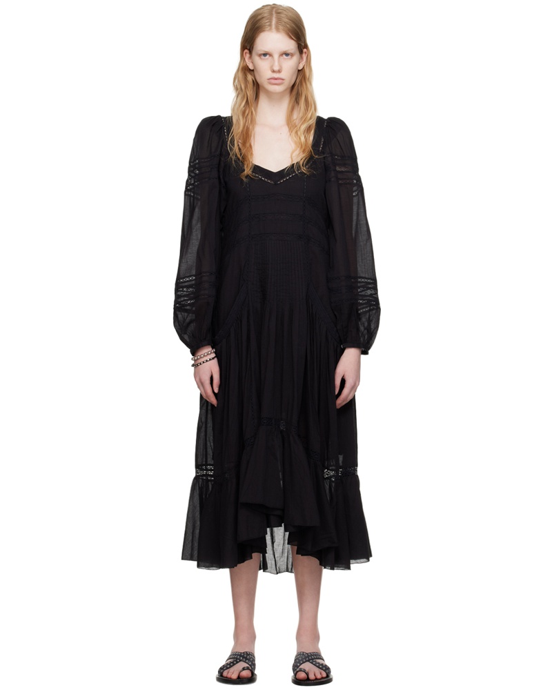 Étoile Isabel Marant Damen Black Melia Midi Dress