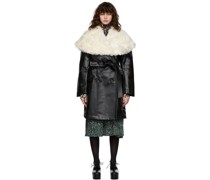 Black Patent Cotton Coat