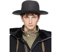 Gray Felted Structured Hat