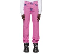 Pink Straight Fit Jeans