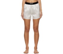Off-White Elasticized Pyjama Shorts