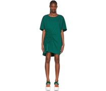 Green Cotton Mini Dress