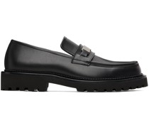 Black Calfskin Loafers