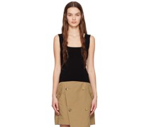 Black Square Neck Tank Top