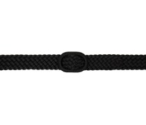 Black Wide Braided Belt