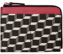 Black & Pink Perspective Cube Wallet