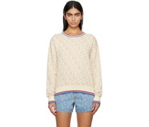 Beige Jacquard Sweater