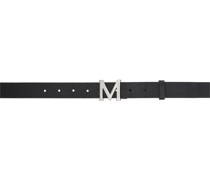 Black M Logo Belt