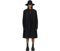 Black Loose Thread Coat