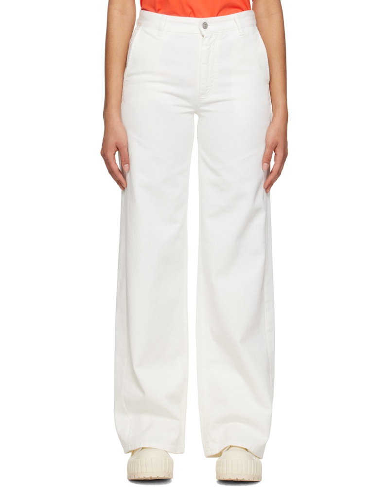 Maison Margiela Damen White 4-Pocket Jeans