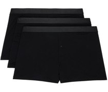Three-Pack Black Boxers
