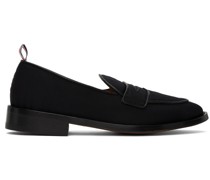 Black Varsity Penny Loafers