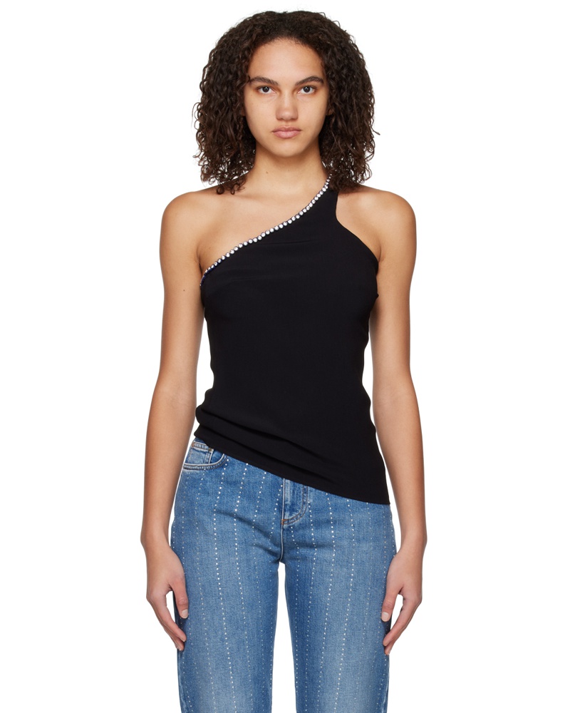 Stella McCartney Damen Black Single-Shoulder Tank Top