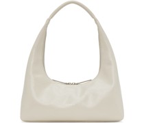 Off-White Medium Crinkled Shoulder Bag