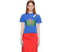 Blue Cutout T-Shirt