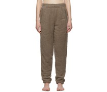 Taupe Teddy Jogger Lounge Pants