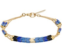 Gold & Blue New Color Stripe Bracelet
