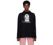 Black R.I.P Gravestone 'MYEOKSAL' Long Sleeve T-Shirt