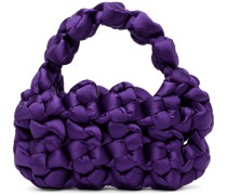 Purple Exploded Knot Shoulder Bag