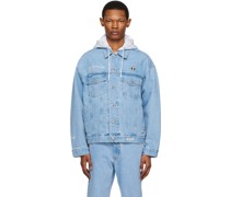 Blue Hooded Denim Jacket