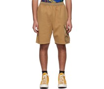 Brown Cotton Shorts