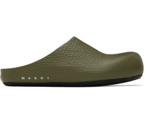 Khaki Fussbett Sabot Loafers