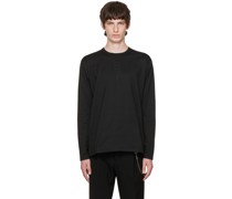 Black Embroidered Long Sleeve T-Shirt