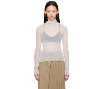 Grey Lettuce Edge Turtleneck