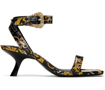 Black & Gold Fiona Heeled Sandals