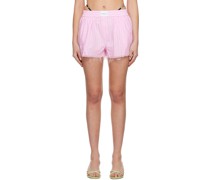 Pink Frayed Shorts