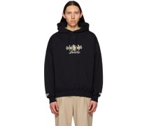 Black 'Le Hoodie Drôle Fleuri' Hoodie