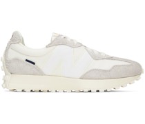 White & Gray 327 Sneakers