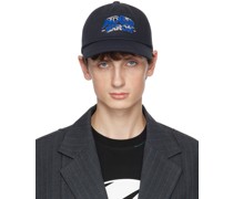 Navy Embroidered Cap
