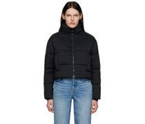 Black Cropped Puffer Jacket