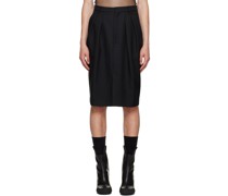 Black Fly Front Skirt