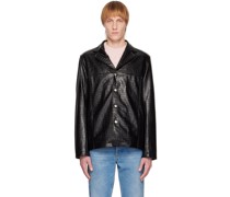 Black Francis Faux-Leather Jacket