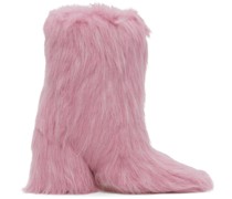 Pink Furry Boots