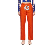SSENSE Exclusive Orange Logo Work Trousers